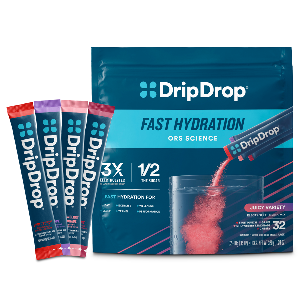 dripdrop-juicy-variety-pack-electrolyte-powder-8-oz-sticks-32-count-h5 Juicy_Variety_-_32ct_-_Transparent.png