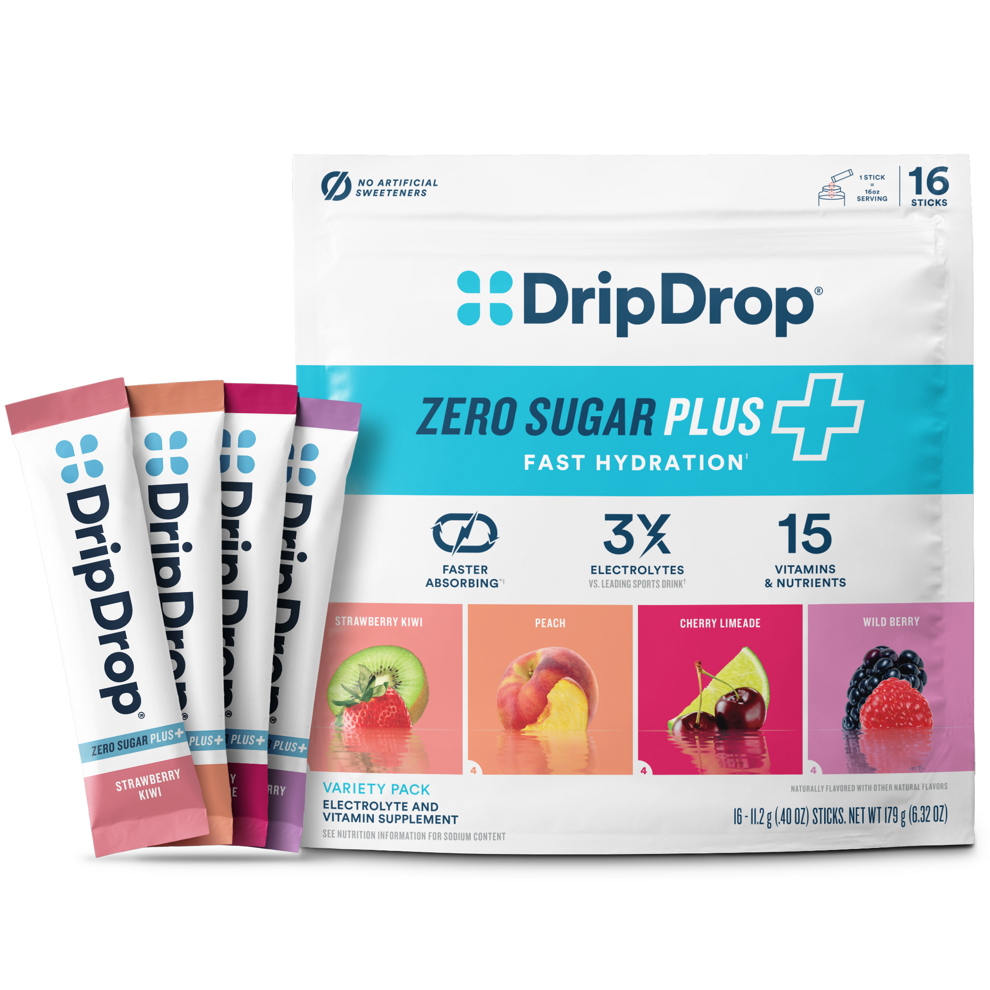 dripdrop-zero-sugar-plus-strawberry-kiwi-peach-cherry-limeade-wild-berry-16-oz-sticks-16-count-j9 Pouch_16ct_Front16ozSticks_VSPlus_Variety_B.png