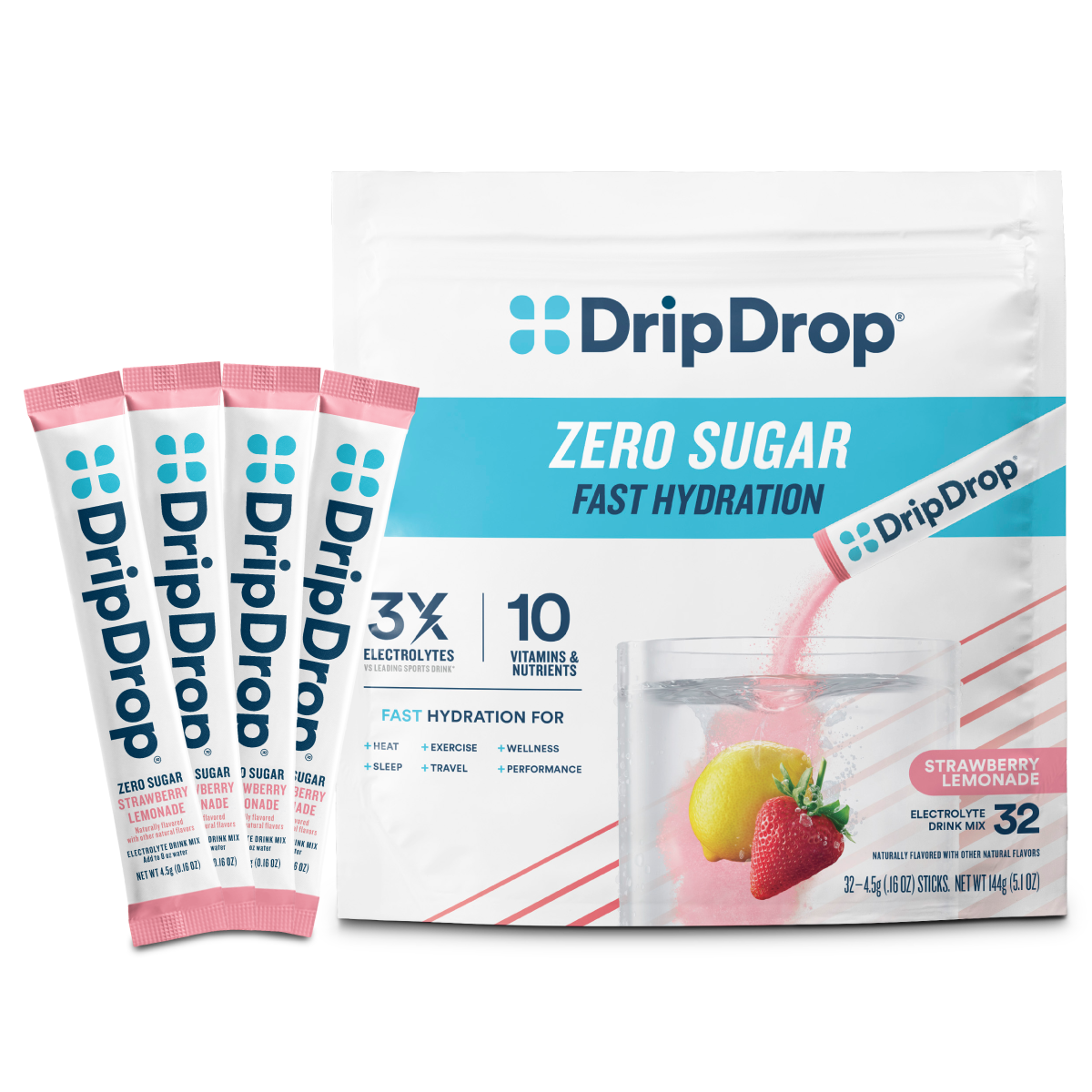 dripdrop-zero-sugar-strawberry-lemonade-electrolyte-powder-8-oz-sticks-32-count-h7 Zero_Strawberry_Lemonade_-_32ct_-_Transparent.png